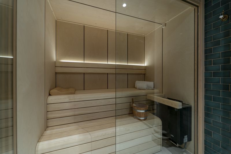 Sleek Shower Bench and Niches