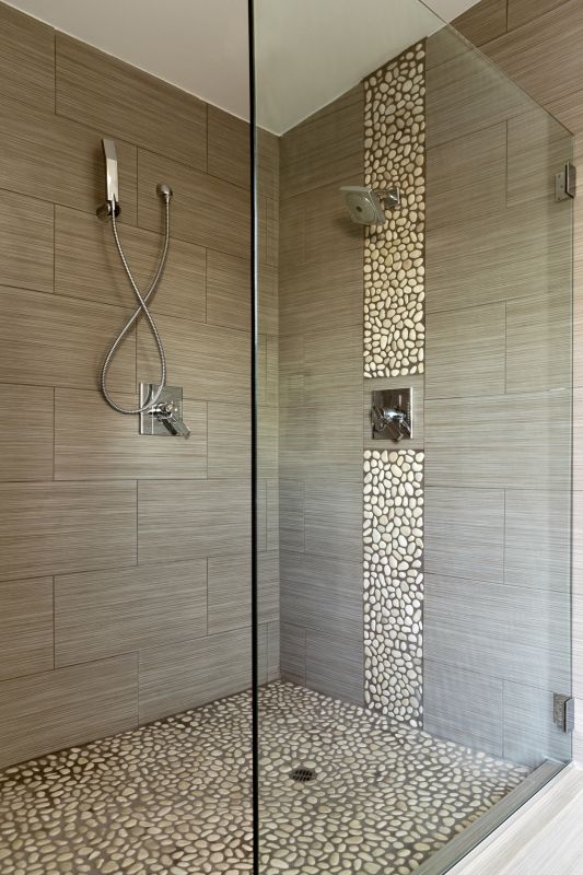 Contemporary Shower with Tiles